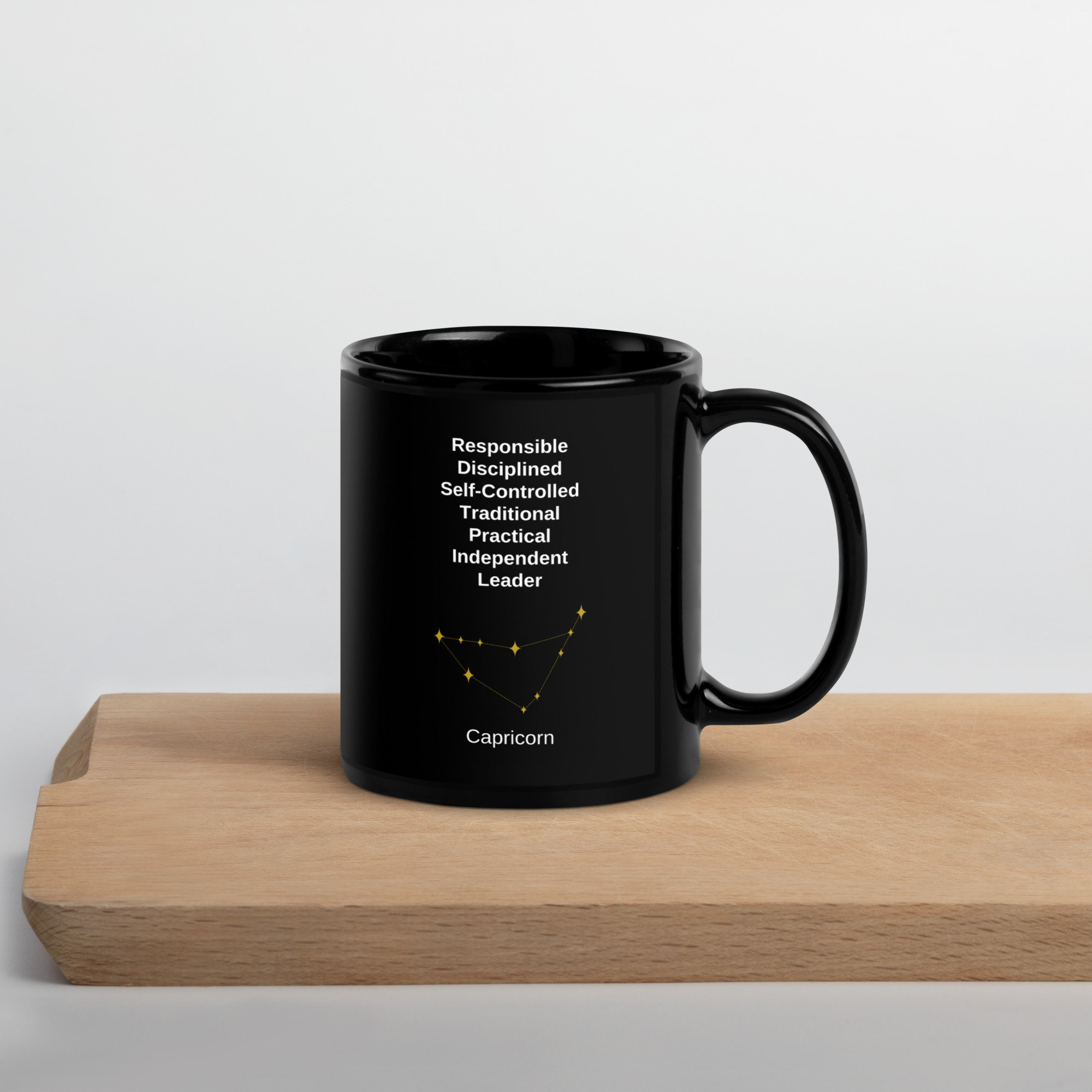 Capricorn Black Glossy Mug - Image 4
