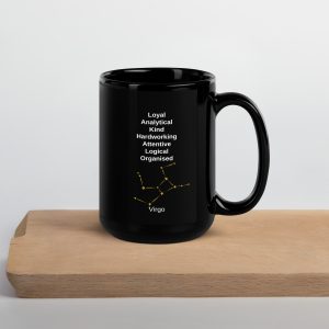 Virgo Black Glossy Mug