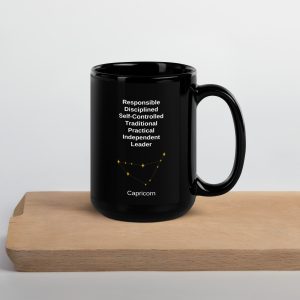 Capricorn Black Glossy Mug