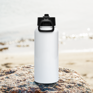 Being My Best Self stainless steel water bottle with a straw lid