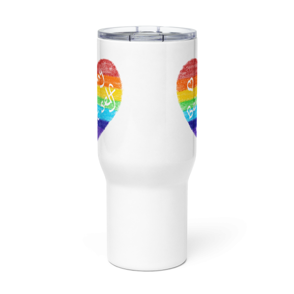 Being My Best Self travel mug with a handle